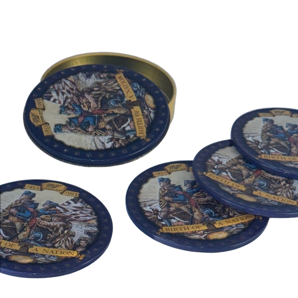 Miller Birth of a Nation Tin coaster set - Picture 2 of 5
